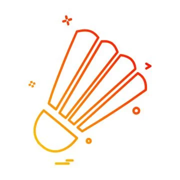 Badminton icon design vector Stock Illustration