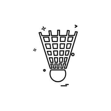 Badminton icon design vector Stock Illustration
