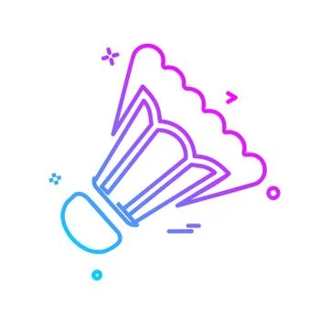 Badminton icon design vector Stock Illustration