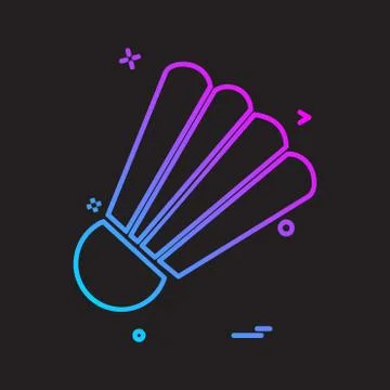 Badminton icon design vector Stock Illustration