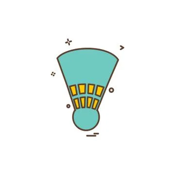 Badminton icon design vector Stock Illustration