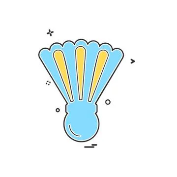 Badminton icon design vector Stock Illustration