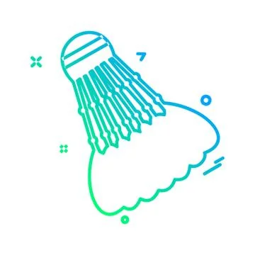 Badminton icon design vector Stock Illustration