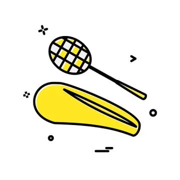 Badminton icon design vector Stock Illustration