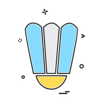 Badminton icon design vector Stock Illustration