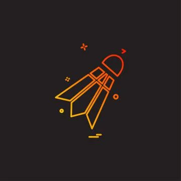 Badminton icon design vector Stock Illustration