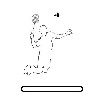 Badminton icon Stock Illustration