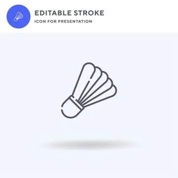 Badminton icon vector, filled flat sign, solid pictogram isolated on white, logo Stock Illustration