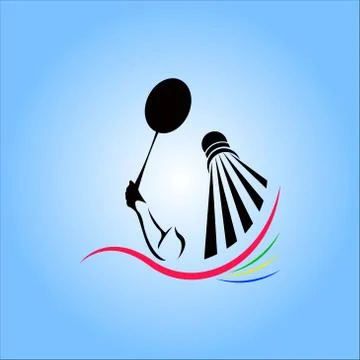 Badminton Logo Illustrazione stock
