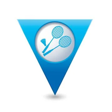 Badminton map pointer Stock Illustration