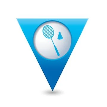 Badminton map pointer Illustrazione stock