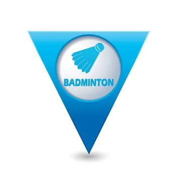Badminton map pointer Stock Illustration