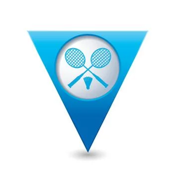 Badminton map pointer Stock Illustration