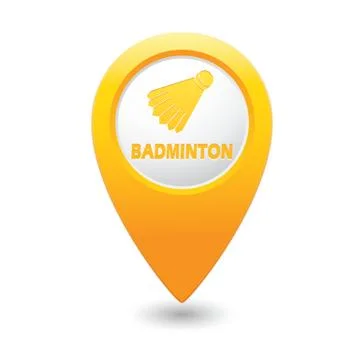 Badminton MAP pointer yellow Stock Illustration