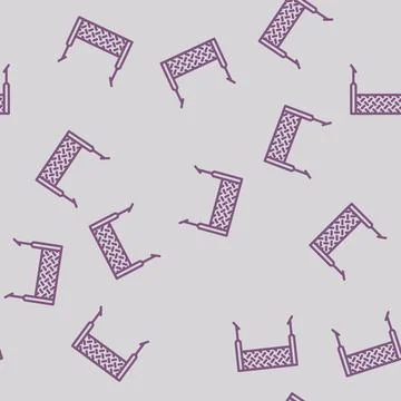 Badminton net line vector seamless pattern Stock Illustration
