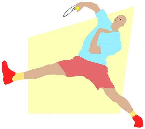Badminton Overhead Smash Stock Illustration