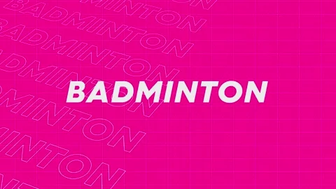 Badminton pink creative promotion program broadcast sport design. Promo tit.. Stock Footage 259595828