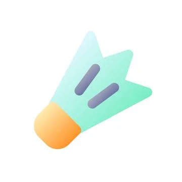 Badminton pixel perfect flat gradient color ui icon Illustrazione stock