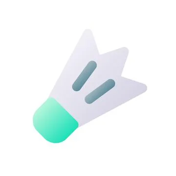 Badminton pixel perfect flat gradient two-color ui icon Illustrazione stock