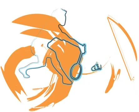 Badminton player Stock Illustration