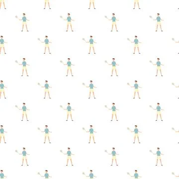 Badminton player uniform repeating seamless pattern background 스톡 일러스트