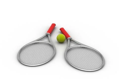 Badminton racket with ball Free Stock Illustration