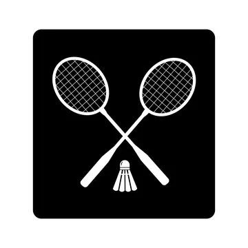 Badminton racket icon Illustrazione stock