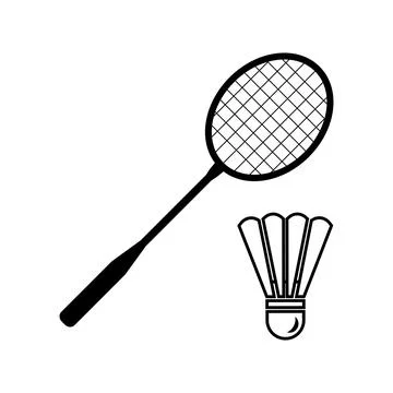 Badminton racket icon Illustrazione stock