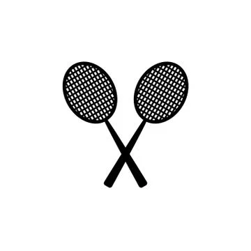 Badminton racket icon. Racket vector symbol, badminton sport icon Illustrazione stock