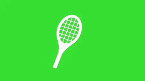 Badminton Racket Motion Graphic Green Screen Sports Animation Stock Footage 345139610