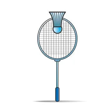 Badminton racket &amp; shuttlecock Stock Illustration