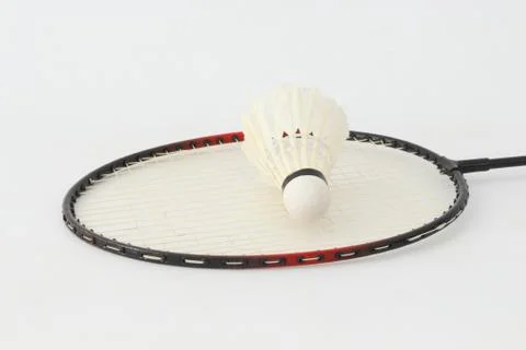 Badminton rackets on a white background Stock-Fotos