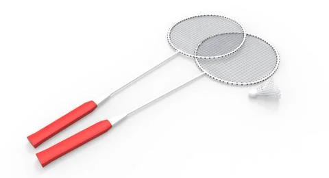 Badminton Racquets  Stock Illustration