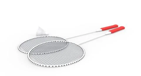 Badminton Racquets Stock Illustration