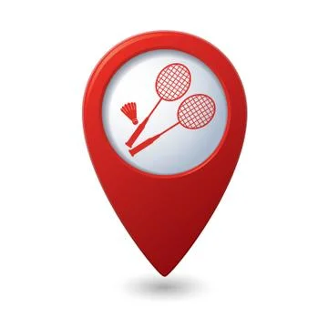 Badminton RED pointer Stock Illustration