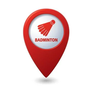 Badminton RED pointer Stock Illustration