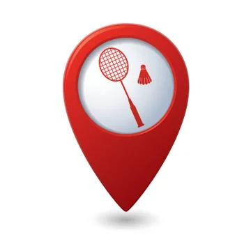 Badminton RED pointer Illustrazione stock