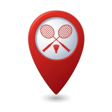 Badminton RED pointer Stock Illustration