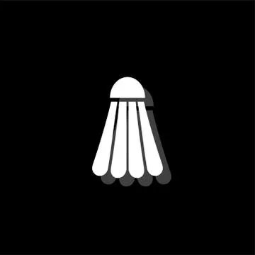 Badminton Shuttlecock icon flat Stock Illustration