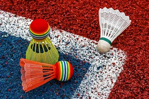 Badminton shuttlecocks-3 Stock Photos