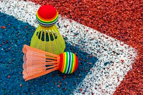 Badminton shuttlecocks-6 Stock Photos