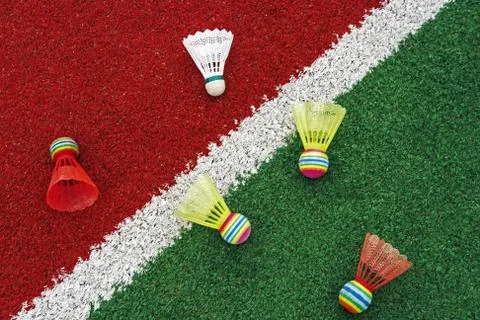 Badminton shuttlecocks-7 Stock Photos