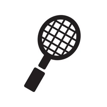 Badminton. Single flat icon Stock Illustration