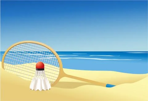 Badminton summer game Stock Illustration