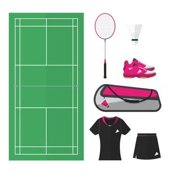 Badminton things 002 Illustrazione stock