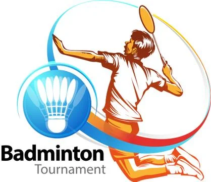 Badminton tournament event Stock Illustration