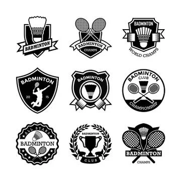 Badminton Vector Icons Stock Illustration