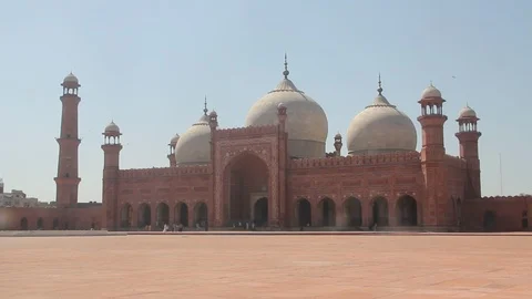 Badshahi Masjid (King's Mosque) Lahore Stock Footage