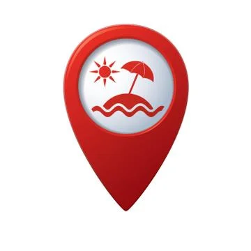 Baech symbol map pointer Stock Illustration