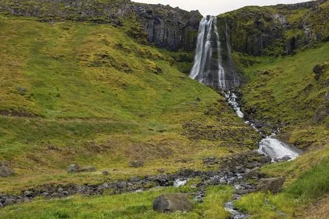 Baejarfoss waterfall Stock Photos